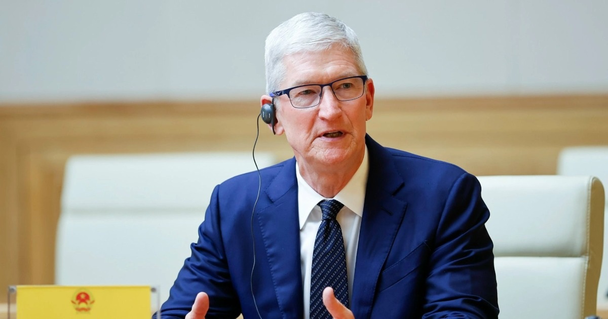 CEO Apple đã có buổi gặp với Thủ tướng Phạm Minh Chính vào ngày 16/4 (Ảnh: Đoàn Bắc).