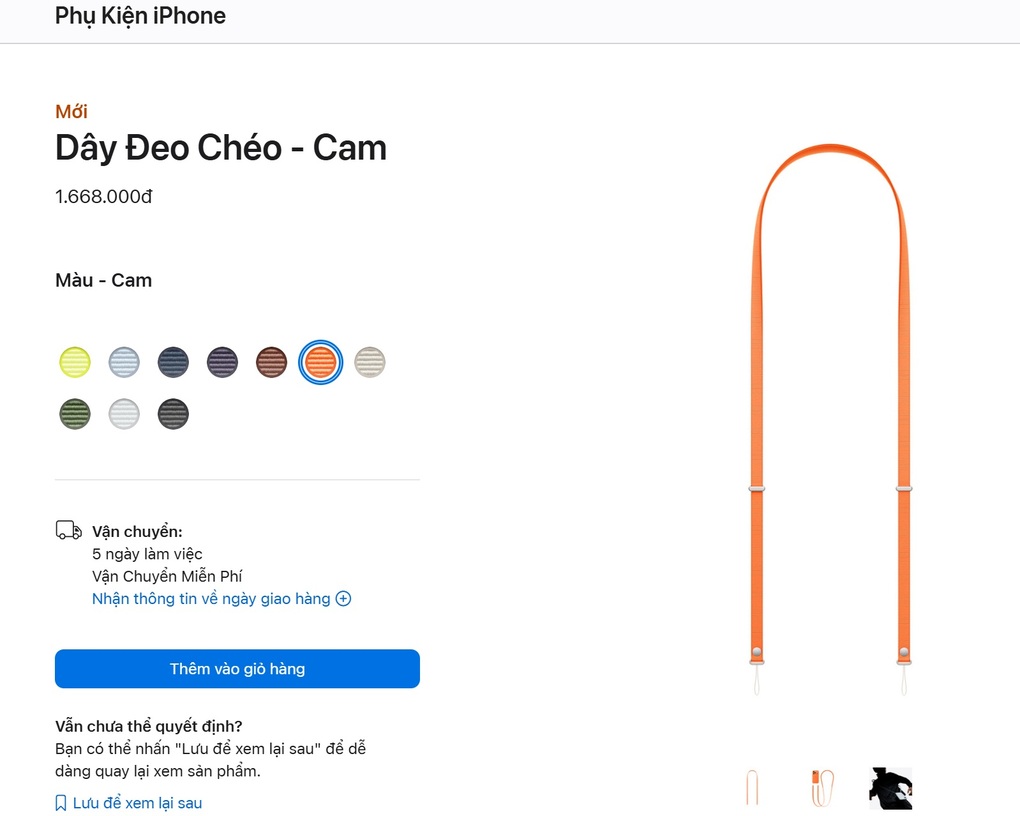 iPhoneストラップの値段が約170万ドン:ユーザーからは想像もできない価格だとの声も - 1 Dây đeo iPhone gần 1,7 triệu đồng: Người dùng nói chưa thể tưởng tượng - 1