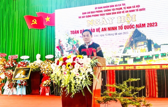 Phó Thủ tướng Chính phủ Trần Lưu Quang phát biểu tại buổi lễ