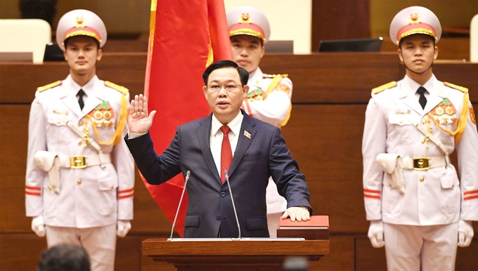 Chủ tịch Quốc hội Vương Đình Huệ tuyên thệ nhậm chức - Ảnh 1. Chủ tịch Quốc hội Vương Đình Huệ tuyên thệ nhậm chức - Ảnh 1.