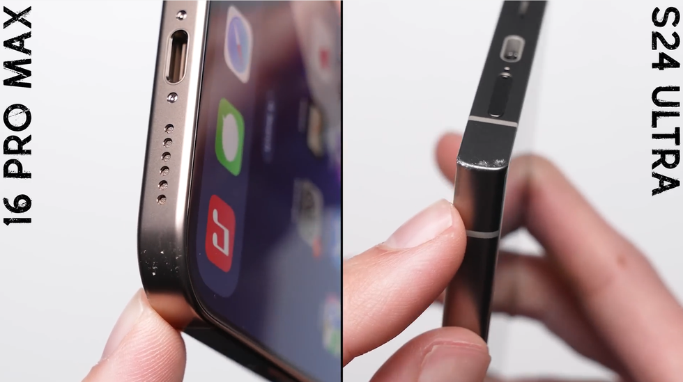iPhone 16 Pro Max đọ độ bền với Galaxy S24 Ultra khi thả rơi tự do - 3 iPhone 16 Pro Max đọ độ bền với Galaxy S24 Ultra khi thả rơi tự do - 3