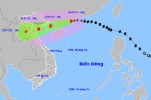 Bão Wipha giảm một cấp, giật cấp 12 vào ngày 22/7