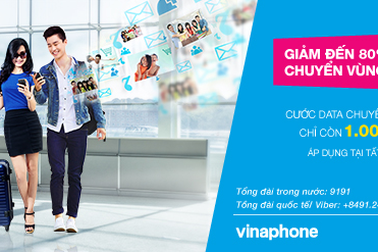 VinaPhone giảm đến 80% cước Data Chuyển vùng quốc tế