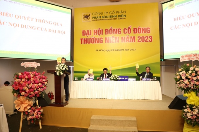 Biểu quyết thông qua các nội dung của đại hội.
