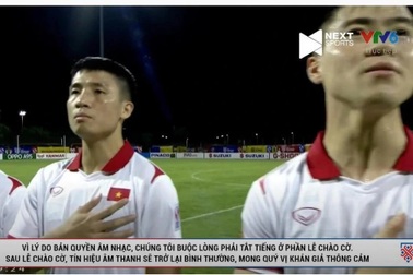 Vì sao nhạc Quốc ca trận đội tuyển Việt Nam - Lào bị tắt?