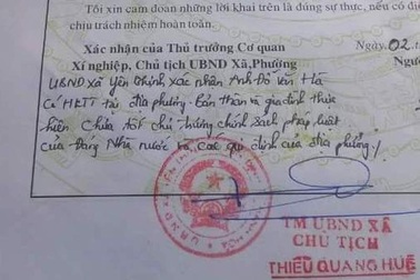 Chính quyền bút phê “lạ” vào lý lịch của dân
