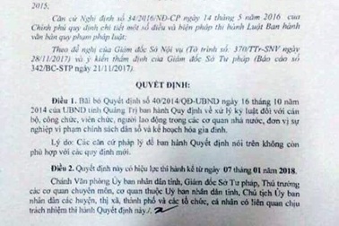 Hủy quyết định kỷ luật với cán bộ sinh con thứ ba