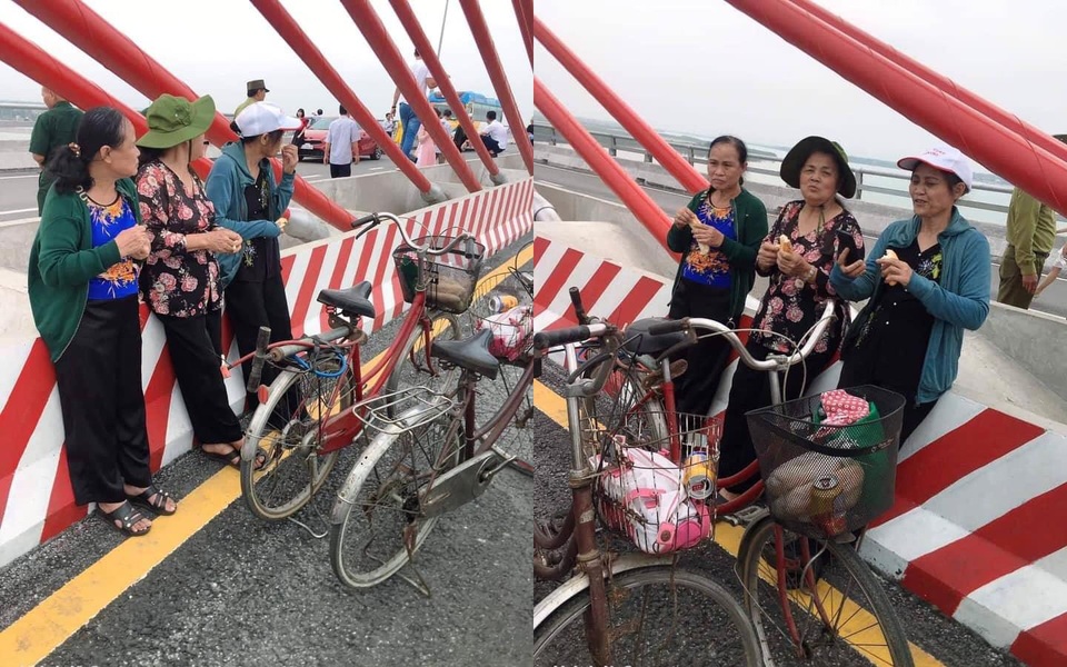 3 cụ bà phượt 60km bằng xe đạp để ngắm cây cầu dài nhất Bắc Trung Bộ - 1 3 cụ bà phượt 60km bằng xe đạp để ngắm cây cầu dài nhất Bắc Trung Bộ - 1