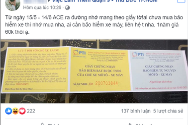 Chợ mạng sôi động, tấp nập rao bán bảo hiểm xe máy, ô tô