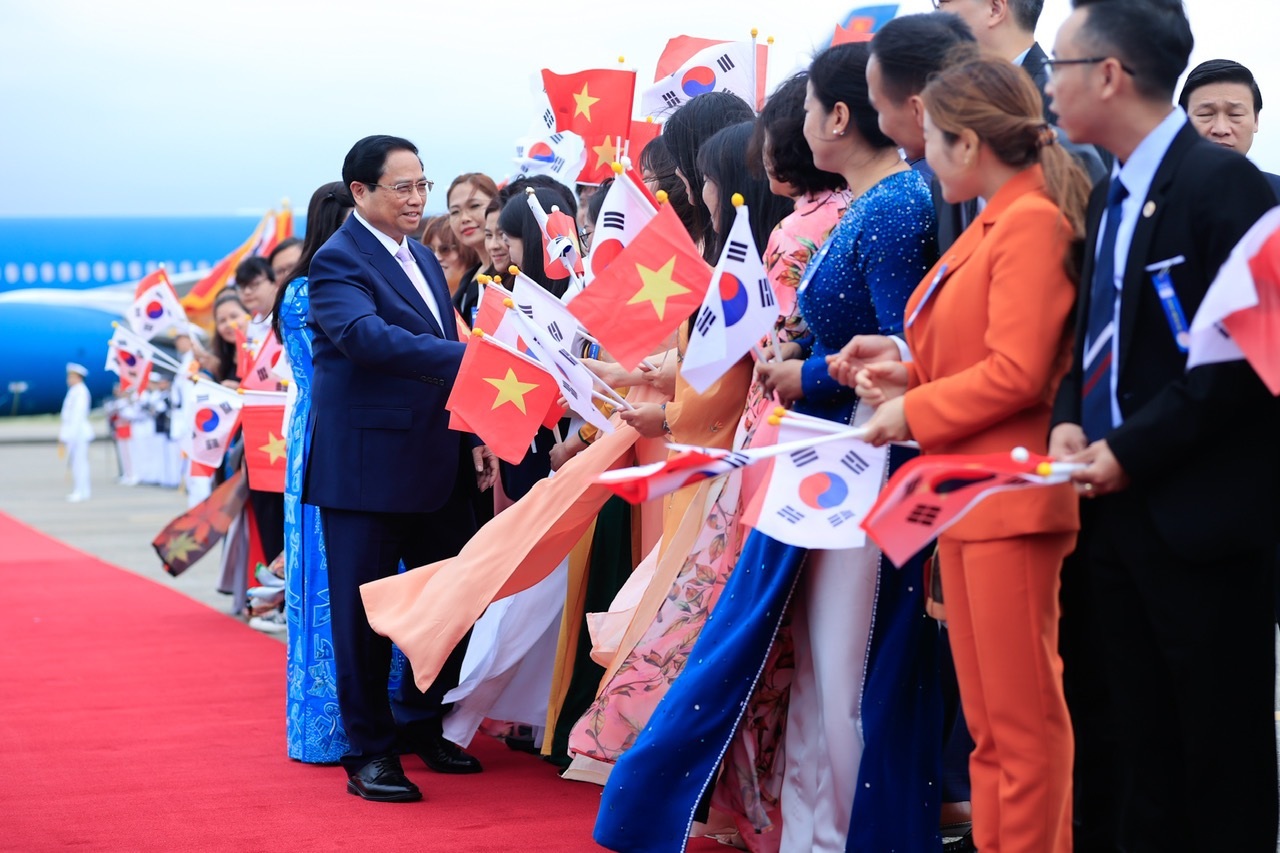 View - Lễ đón Thủ tướng Phạm Minh Chính thăm chính thức Hàn Quốc | Báo Dân trí