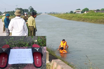Sau trò đùa của 3 nam sinh, lại xuất hiện đôi dép, tờ giấy trên bờ kênh