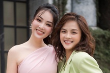 Á hậu Thụy Vân thân thiết với diễn viên Thu Quỳnh