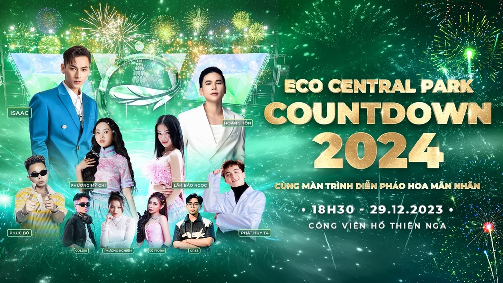 Bùng nổ đại tiệc âm thanh, ánh sáng tại Eco Central Park countdown chào 2024 - 1 Bùng nổ đại tiệc âm thanh, ánh sáng tại Eco Central Park countdown chào 2024 - 1