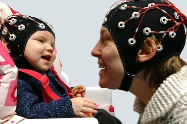 Sóng não của mẹ và bé đồng bộ khi họ nhìn nhau