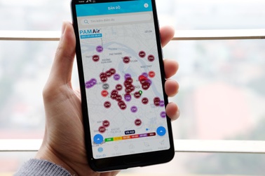 Ứng dụng AirVisual cảnh báo mức không khí ô nhiễm rất cao ở Hà Nội