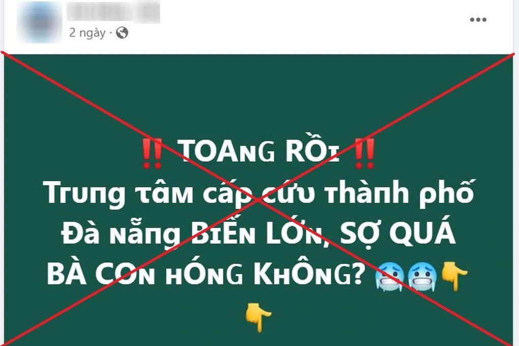 Thực hư bài đăng Toang rồi! Trung tâm cấp cứu Đà Nẵng có biến - 1 Thực hư bài đăng Toang rồi! Trung tâm cấp cứu Đà Nẵng có biến - 1
