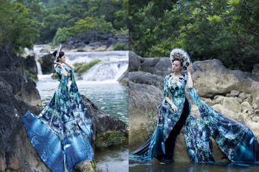 Hoa hậu, Én vàng Kiều Ngân “phơi mình” giữa khe Nước Lạnh