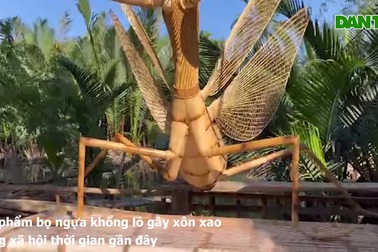 Xưởng thủ công mỹ nghệ nơi chế tác nên con bọ ngựa tre khổng lồ