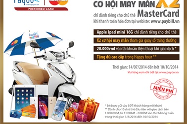 Cơn mưa quà tặng từ MasterCard và Payoo