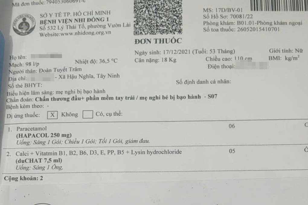 Nghi con bị bạo hành, hai phụ huynh gửi đơn tố cô giáo ở Tây Ninh - 3 Nghi con bị bạo hành, hai phụ huynh gửi đơn tố cô giáo ở Tây Ninh - 3