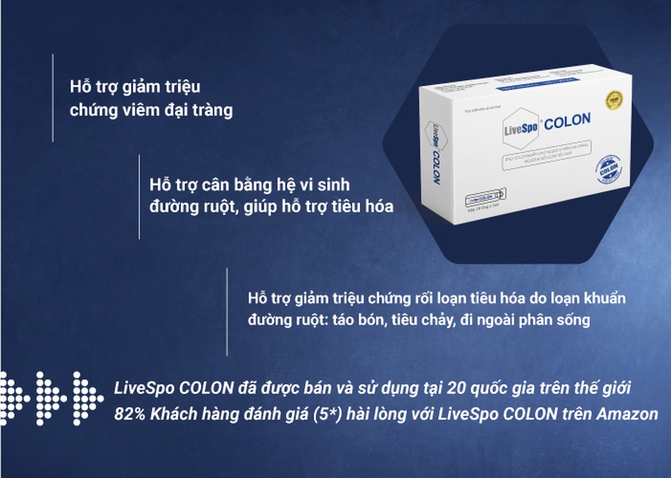 Men vi sinh LiveSpo Colon - Giải pháp hỗ trợ giảm triệu chứng viêm đại tràng - 5 Men vi sinh LiveSpo Colon - Giải pháp hỗ trợ giảm triệu chứng viêm đại tràng - 5