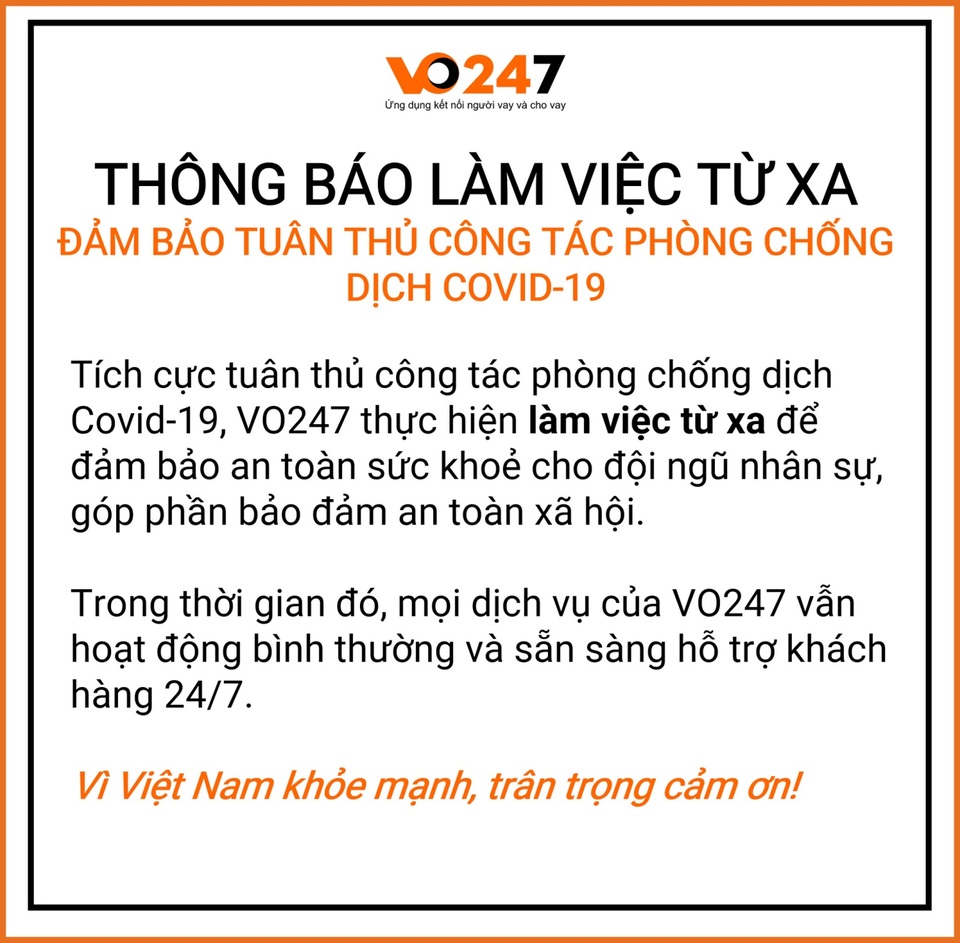 Công ty fintech VO247 cho nhân viên nghỉ Tết sớm chống dịch Covid - 3 Công ty fintech VO247 cho nhân viên nghỉ Tết sớm chống dịch Covid - 3
