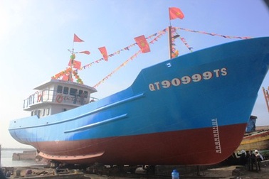 Hạ thủy tàu vỏ thép đầu tiên đóng tại Quảng Trị theo Nghị định 67