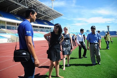 Đại diện Man City hài lòng với cơ sở vật chất sân Mỹ Đình