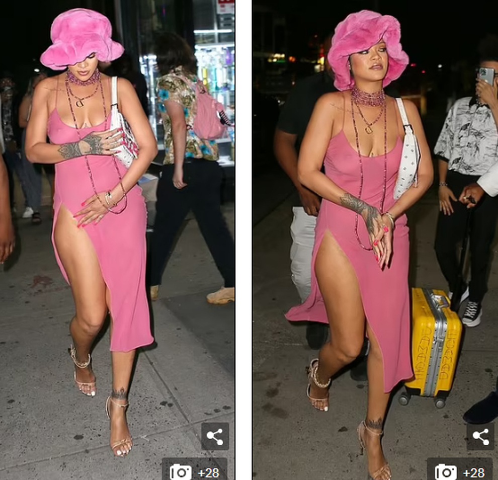 Rihanna mặc váy không nội y, khoác vai bạn trai ra phố - 1 Rihanna mặc váy không nội y, khoác vai bạn trai ra phố - 1