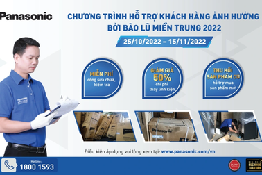 Panasonic hỗ trợ khách hàng 7 tỉnh vùng bão lũ