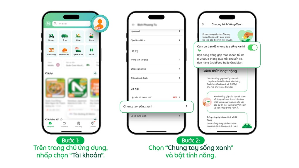 Grab khởi động Chương trình Vững - Xanh: Thúc đẩy chuyển đổi xanh và bảo vệ môi trường - 3 Grab khởi động Chương trình Vững - Xanh: Thúc đẩy chuyển đổi xanh và bảo vệ môi trường - 3