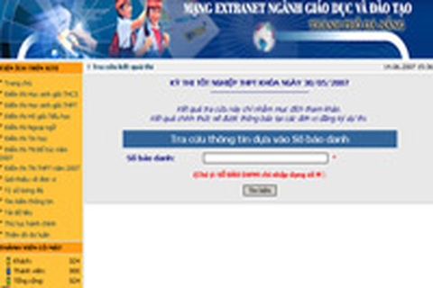 Thêm 8 tỉnh đưa điểm thi tốt nghiệp lên mạng