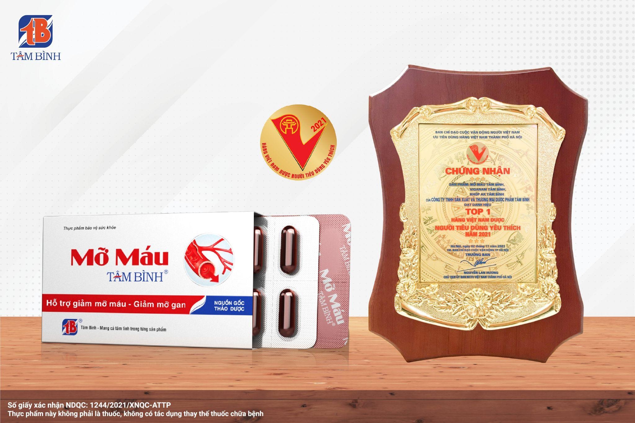 Mỡ máu Tâm Bình được vinh danh Top 1 Hàng Việt Nam được người tiêu dùng yêu thích - 2