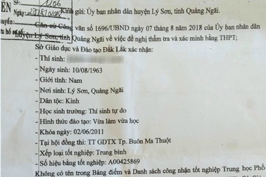 Nghi vấn 4 cán bộ xã sử dụng bằng giả