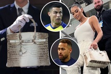 Kim Kardashian xách "túi hiệu đắt nhất thế giới" đi gặp Neymar, Ronaldo