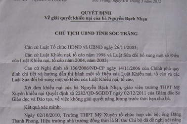Sóc Trăng: Hủy bỏ kết quả xét nâng lương trước thời hạn với 2 GV