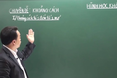 Video bài giảng hình học: Khoảng cách từ 1 điểm đến 1 mặt phẳng