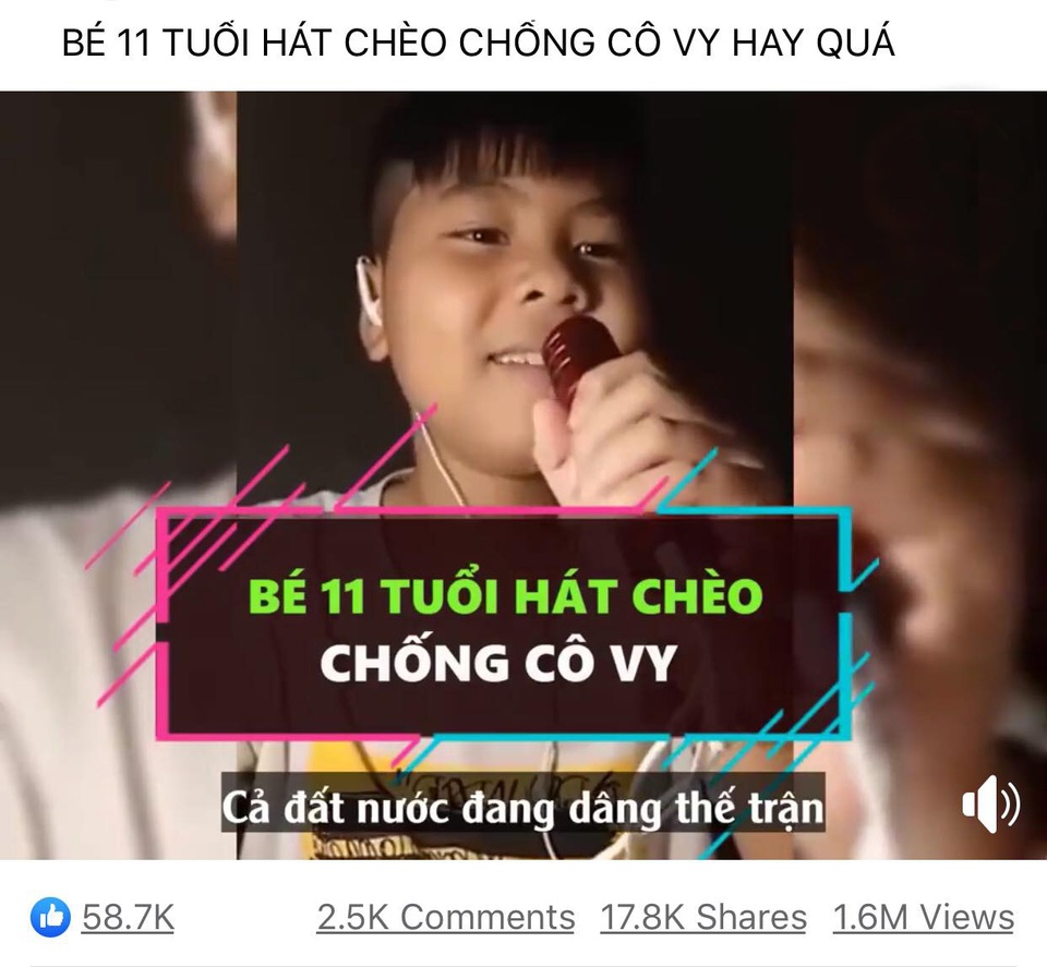 Cậu bé 11 tuổi hát chèo về phòng chống dịch Covid-19 hút triệu lượt views - 3 Cậu bé 11 tuổi hát chèo về phòng chống dịch Covid-19 hút triệu lượt views - 3