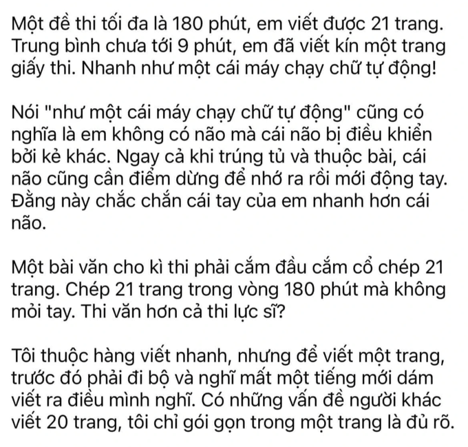 Nữ sinh viết văn dài 21 trang bị nói không não, tiến sĩ lên tiếng xin lỗi - 2