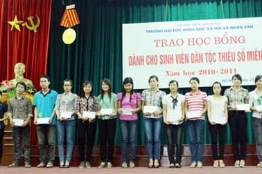 190 triệu đồng tặng thưởng cho sinh viên dân tộc miền núi 