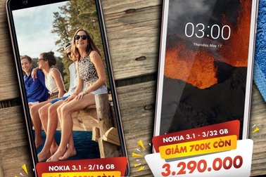 Sở hữu smartphone Nokia 3.1 với mức giá chấn động