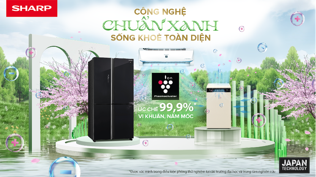 Đón Tết khỏe lành với loạt sản phẩm trang bị công nghệ xanh từ Sharp - 1 Đón Tết khỏe lành với loạt sản phẩm trang bị công nghệ xanh từ Sharp - 1