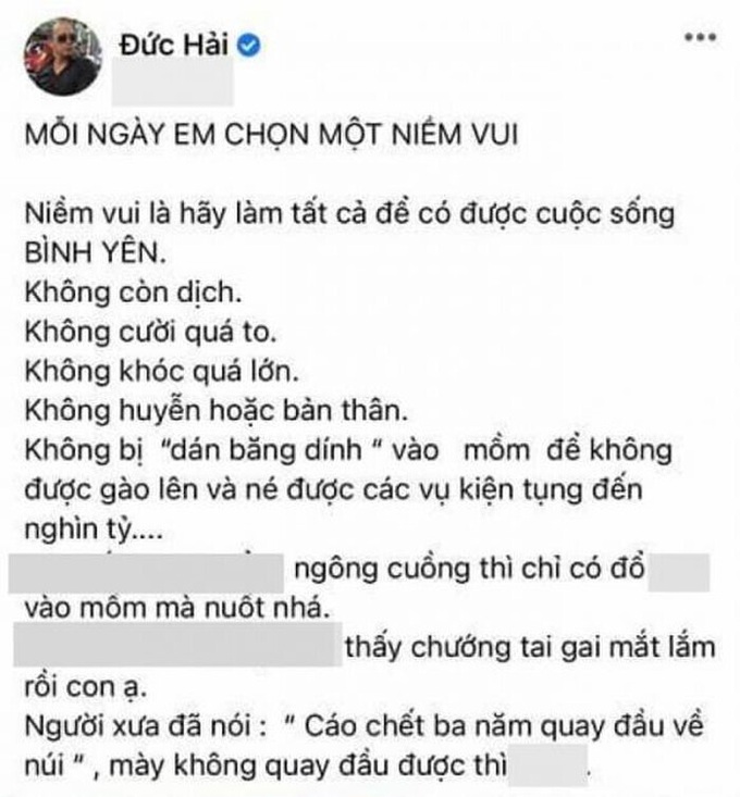 NSƯT Đức Hải lên tiếng 'kêu oan' khi bị chỉ trích phát ngôn kém duyên - Ảnh 1.