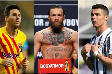 Một năm "đói kém", Messi và C.Ronaldo bị McGregor soán ngôi