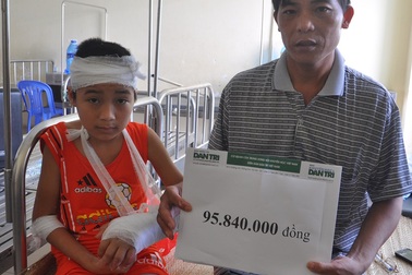 Gần 96 triệu đến với bé 11 tuổi bị bỏng điện cao thế