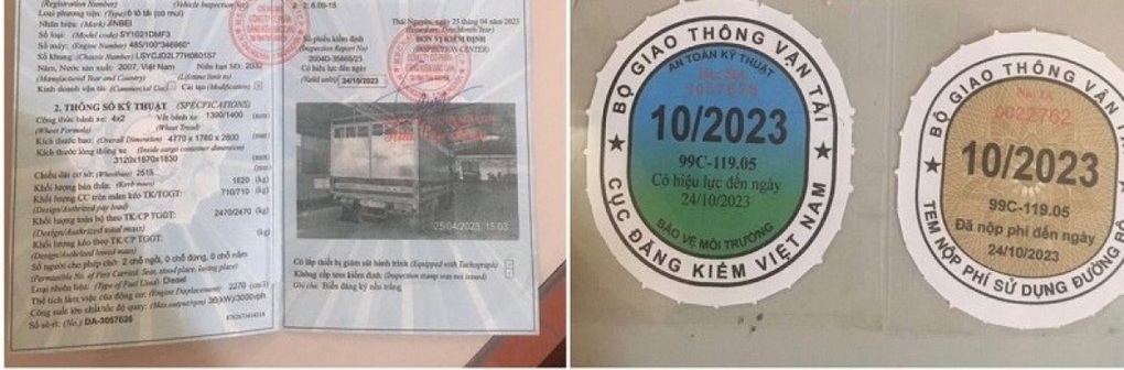 Nam thanh niên lên mạng mua giấy đăng kiểm xe giả về sử dụng - 1