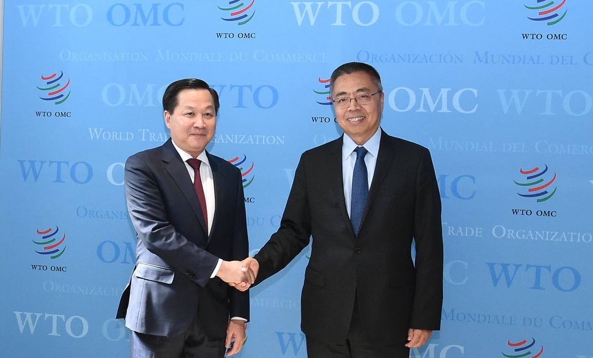 Phó Thủ tướng Lê Minh Khái làm việc với lãnh đạo WTO - 1 Phó Thủ tướng Lê Minh Khái làm việc với lãnh đạo WTO - 1