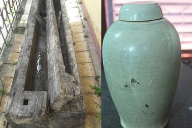 Phát hiện ngôi mộ cổ độc mộc chứa nhiều bình gốm