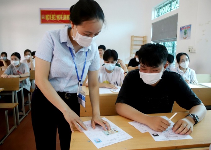 Thí sinh thi tốt nghiệp trung học phổ thông năm 2022 tại Phú Thọ.