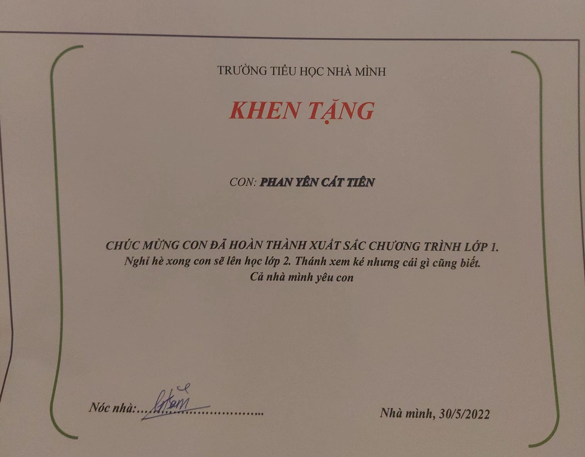 Giấy khen của trường tiểu học nhà mình tặng thánh xem ké gây sốt - 2 Giấy khen của trường tiểu học nhà mình tặng thánh xem ké gây sốt - 2